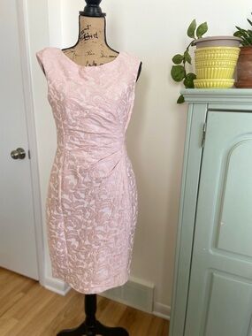 Lauren Ralph Lauren Blush Pink Lace Sheath Dress